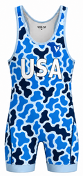 USA Blue Camo Powersurge Singlet