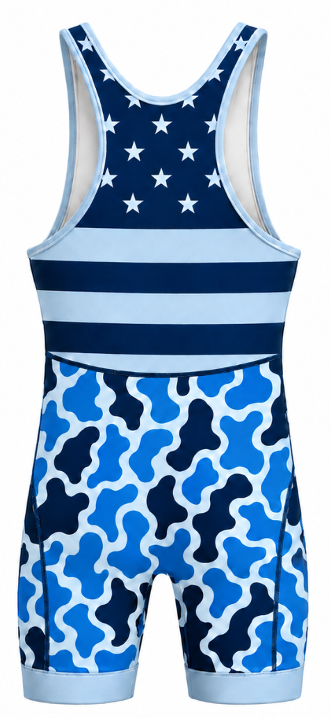 USA Blue Camo Powersurge Singlet