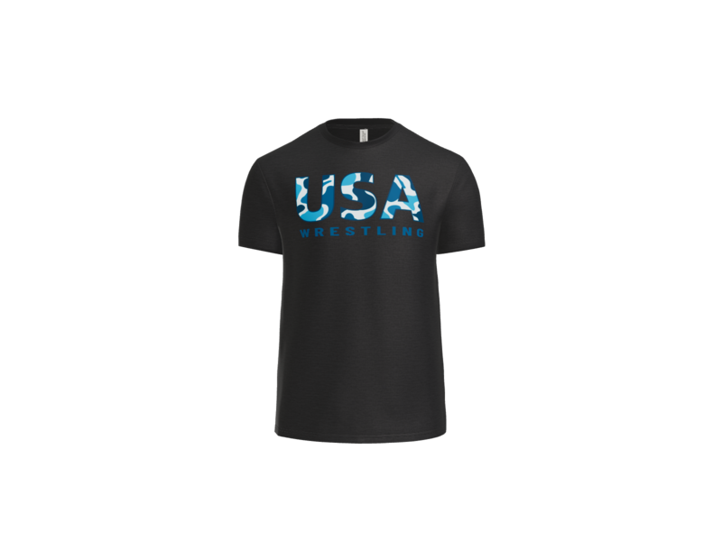 USA Blue Camo Soft Feel T-shirt