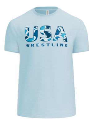 USA Blue Camo Soft Feel T-shirt