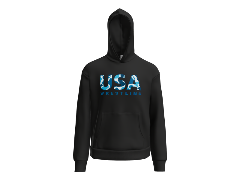 USA Blue Camo Heavyweight Hoodie