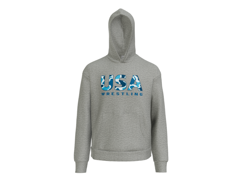 USA Blue Camo Heavyweight Hoodie